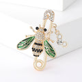 Alloy Enamel Rhinestone Bee Brooch For Scarves Collars And Lapels view 6