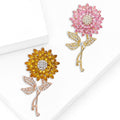 Alloy Sunflower Brooch Pin For Women's Fashion Clothing Accessories view 2