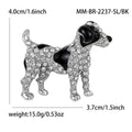 Alloy Rhinestone Dog Brooch Pin For Suits And Coats view 5