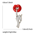 Alloy Cute Lips Brooch Pin For Sweater Coat Suit Decoration view 3