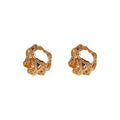 Korean Minimalist Irregular Hollow Geometric Alloy Drop Earrings With Silver Pins For Women view 5