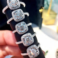 Classic Wedding Ring For Women Four Prong Round Zircon Micro Pave Luxury Bridal Jewelry view 3