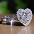Creative Heart Shaped Ring For Women, Romantic Birthday Gift Fashion Finger Jewelry Accessory view 2