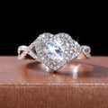 Creative Heart Shaped Ring For Women, Romantic Birthday Gift Fashion Finger Jewelry Accessory view 4