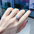 Creative Heart Shaped Ring For Women, Romantic Birthday Gift Fashion Finger Jewelry Accessory view 3