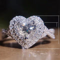 Creative Heart Shaped Ring For Women, Romantic Birthday Gift Fashion Finger Jewelry Accessory view 5