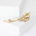 Alloy Crystal Flower Brooch Pin For Coats And Sweaters view 3
