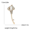 Alloy Crystal Flower Brooch Pin For Coats And Sweaters view 6