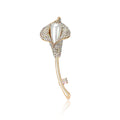 Alloy Crystal Flower Brooch Pin For Coats And Sweaters view 5