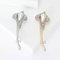 Alloy Crystal Flower Brooch Pin For Coats And Sweaters view 1