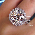 Shiny Oversized Cubic Zirconia Engagement Ring, Fashion Wedding Bridal Finger Jewelry view 4