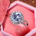 Shiny Oversized Cubic Zirconia Engagement Ring, Fashion Wedding Bridal Finger Jewelry view 3