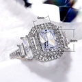 High End Full Zircon Women Ring European Style Creative Wedding Hand Jewelry Gift view 5