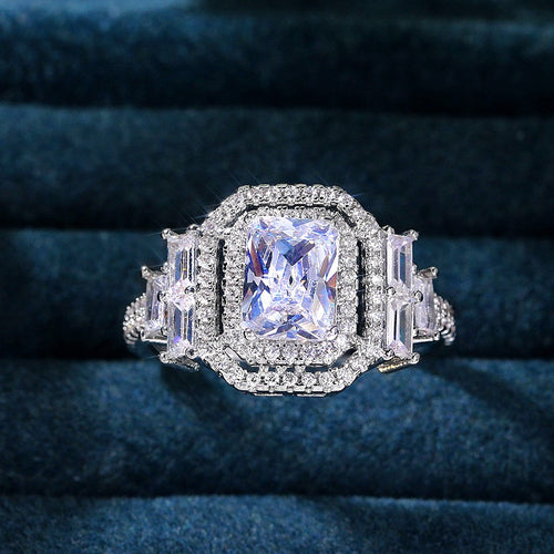 High End Full Zircon Women Ring European Style Creative Wedding Hand Jewelry Gift
