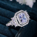 High End Full Zircon Women Ring European Style Creative Wedding Hand Jewelry Gift view 3