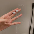 Alloy Asymmetric Irregular Geometric Tassel Long Drop Earrings For Fashion OL Style view 1