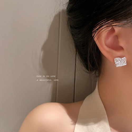 Alloy Asymmetric Irregular Geometric Tassel Long Drop Earrings For Fashion OL Style
