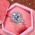 Luxury Full Pave Zircon Proposal Engagement Ring For Women European Bridal Finger Jewelry view 3