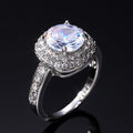 Luxury Full Pave Zircon Proposal Engagement Ring For Women European Bridal Finger Jewelry view 4