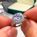 Luxury Full Pave Zircon Proposal Engagement Ring For Women European Bridal Finger Jewelry view 2
