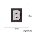 Gold Tone Alloy Rhinestone Letter B Brooch Pin For Unisex Wear view 5