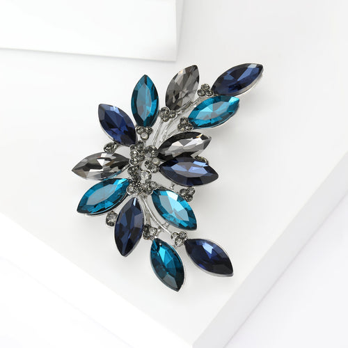 Alloy Crystal Glass Rhinestone Brooch For Coat And Dress Accessories