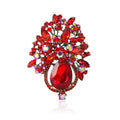 Alloy Rhinestone Glass Brooch Pin For Dresses And Suits – Multicolor view 5