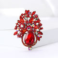 Alloy Rhinestone Glass Brooch Pin For Dresses And Suits – Multicolor view 2