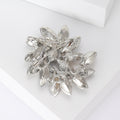 Alloy Crystal Glass Brooch Pin For Suit Coat And Clothing Decoration view 4