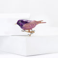 Alloy Bird And Branch Brooch Pin With Rhinestone Detail view 3