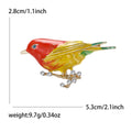 Alloy Bird And Branch Brooch Pin With Rhinestone Detail view 5