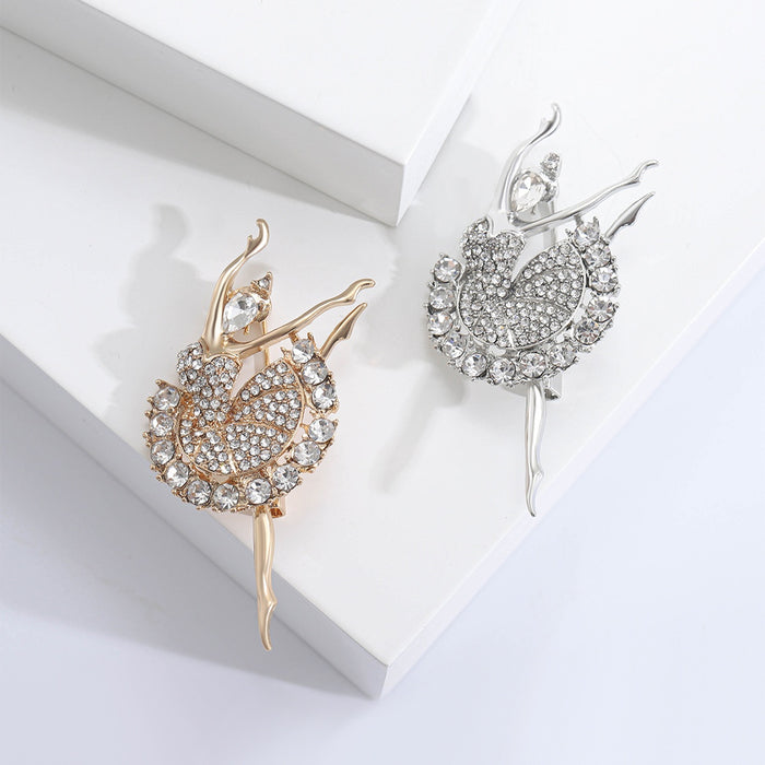 Alloy Ballet Girl Lapel Pin For Sweaters And Clothing Decoration Brooch