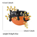 Alloy Enamel Lazy Cat Brooch Pin For Suits Sweaters And Shirts view 5