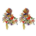Acrylic Floral Tassel Drop Earrings With Silver Pins, Fairy Pastoral Statement OL Style view 5