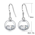 Half Moon Water Drop Zircon Drop Earrings Sweet Fresh Style Women's Fashion Ear Jewelry view 3