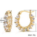 Fashion Style French Full Zircon Lace U Shaped Hoop Earrings For Women Hot Selling view 5