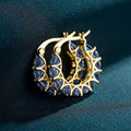 Fashion Style French Full Zircon Lace U Shaped Hoop Earrings For Women Hot Selling view 3