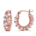 Fashion Style French Full Zircon Lace U Shaped Hoop Earrings For Women Hot Selling view 8