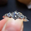 European Fashion Sparkling Round Zircon Ring For Women Cross Border Jewelry Accessory view 1