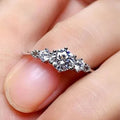 European Fashion Sparkling Round Zircon Ring For Women Cross Border Jewelry Accessory view 4
