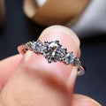 European Fashion Sparkling Round Zircon Ring For Women Cross Border Jewelry Accessory view 2