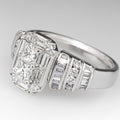 Fashion Women's Wedding Engagement Ring With Full Pave T Shape Cubic Zirconia view 4