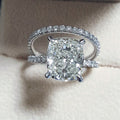European Fashion Couple Ring Set, Four Prong Zircon Matching Rings, 2 Piece Pair Rings view 4