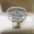 European Fashion Couple Ring Set, Four Prong Zircon Matching Rings, 2 Piece Pair Rings view 5