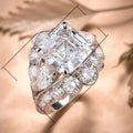Luxury European Zircon Ring For Women, Wedding Bridal Statement Finger Jewelry Accessory view 5
