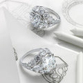 Luxury European Zircon Ring For Women, Wedding Bridal Statement Finger Jewelry Accessory view 3