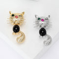 Alloy Cartoon Cat Brooch For Coats Cardigans And Clothing Fastening view 1