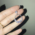 European Round Full Pave 3A Zircon Stud Earrings Fashion Versatile Drop Earrings For Women view 4