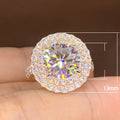 Rose Gold Plated Copper Zircon Engagement Ring For Women European Fashion Jewelry view 5