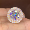 Rose Gold Plated Copper Zircon Engagement Ring For Women European Fashion Jewelry view 2